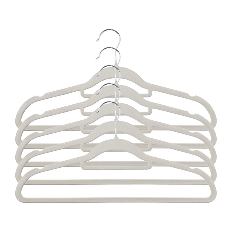 Kledinghanger vilt - grijs - set van 5
