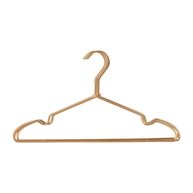 Ijzeren kledinghangers - goudkleurig - set van 4