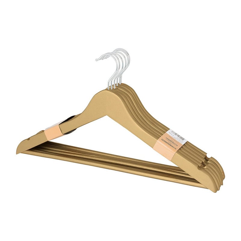 Kledinghanger - goud - set van 6