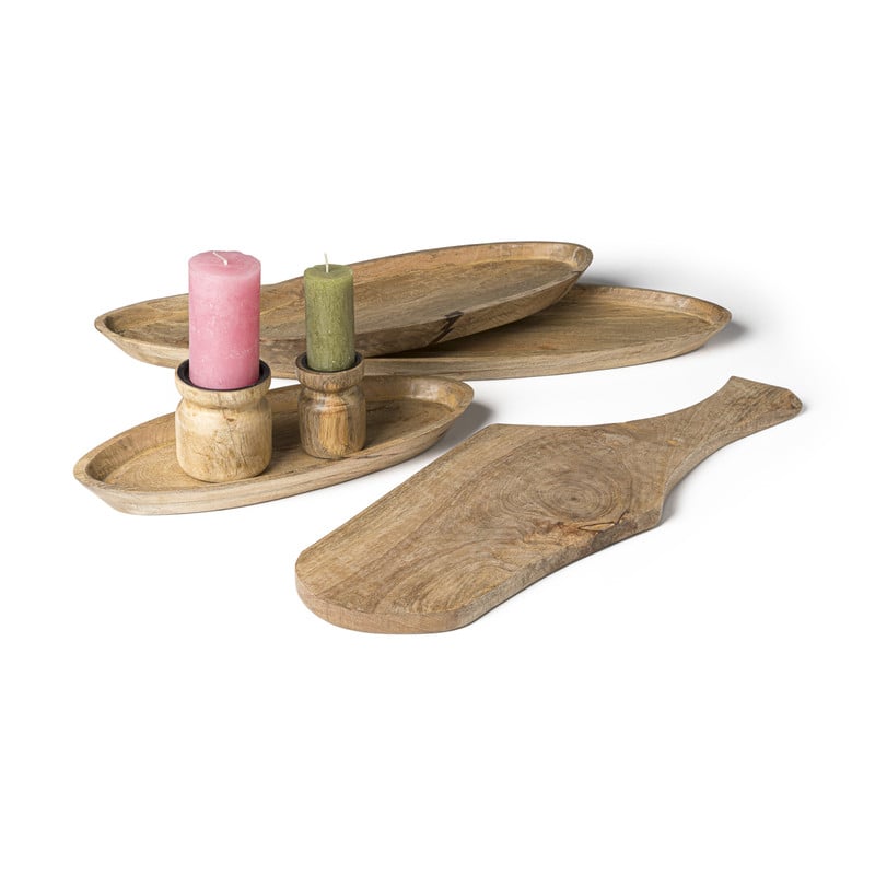 Houten schaal - ovaal - 45 cm 
