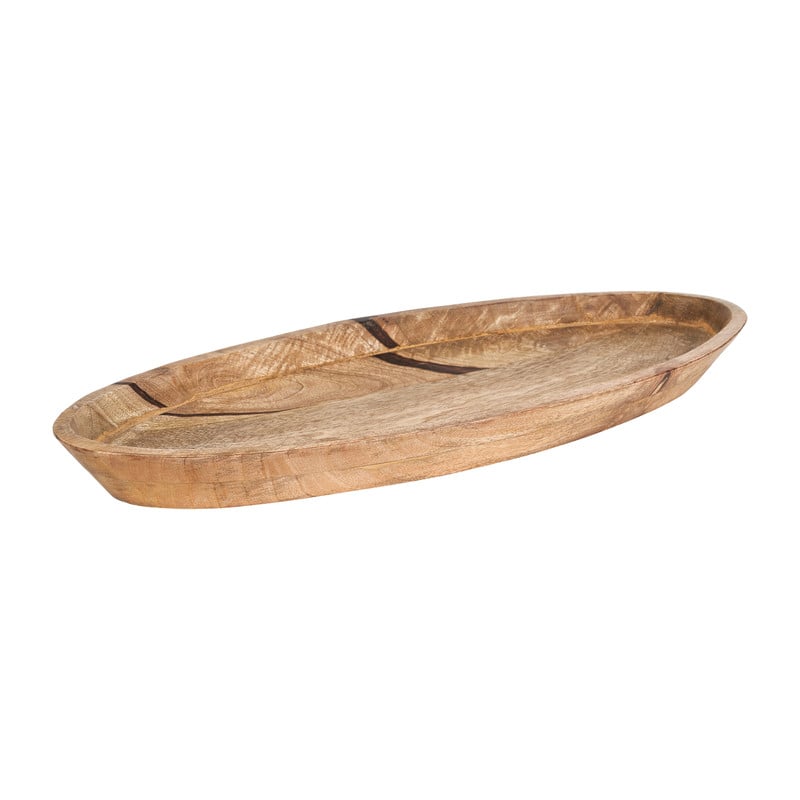 Houten schaal - ovaal - 55 cm 