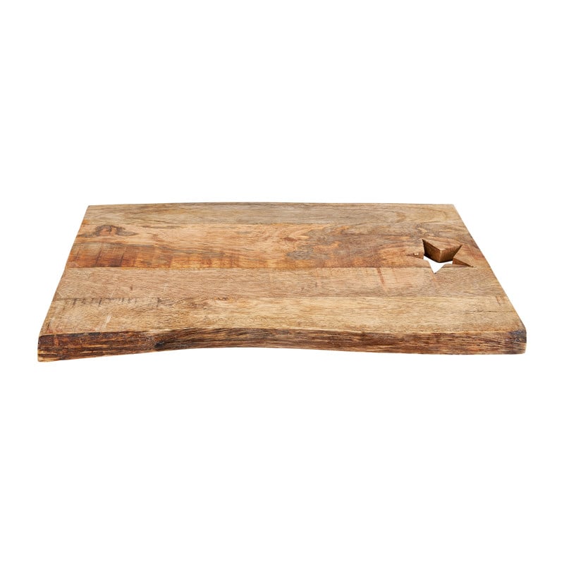 Serveerplateau ster - mangohout - 30,8x46x2,5 cm 
