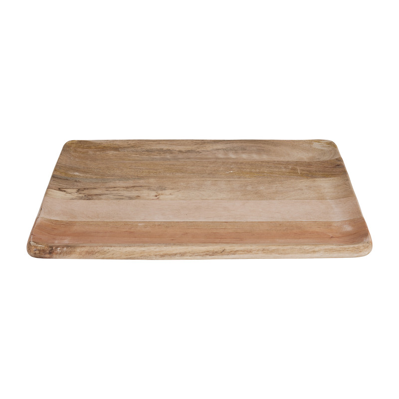 Serveerplateau wit - mangohout - 40x30x3 cm