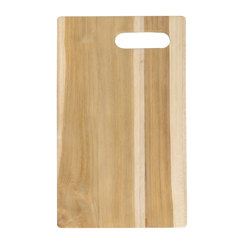 Borrelplank teak met handvat - 34x21 cm 