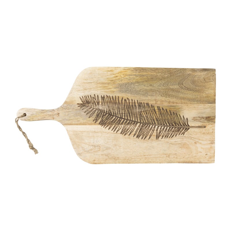 Borrelplank palmblad - hout - 51,5x25x2,5 cm