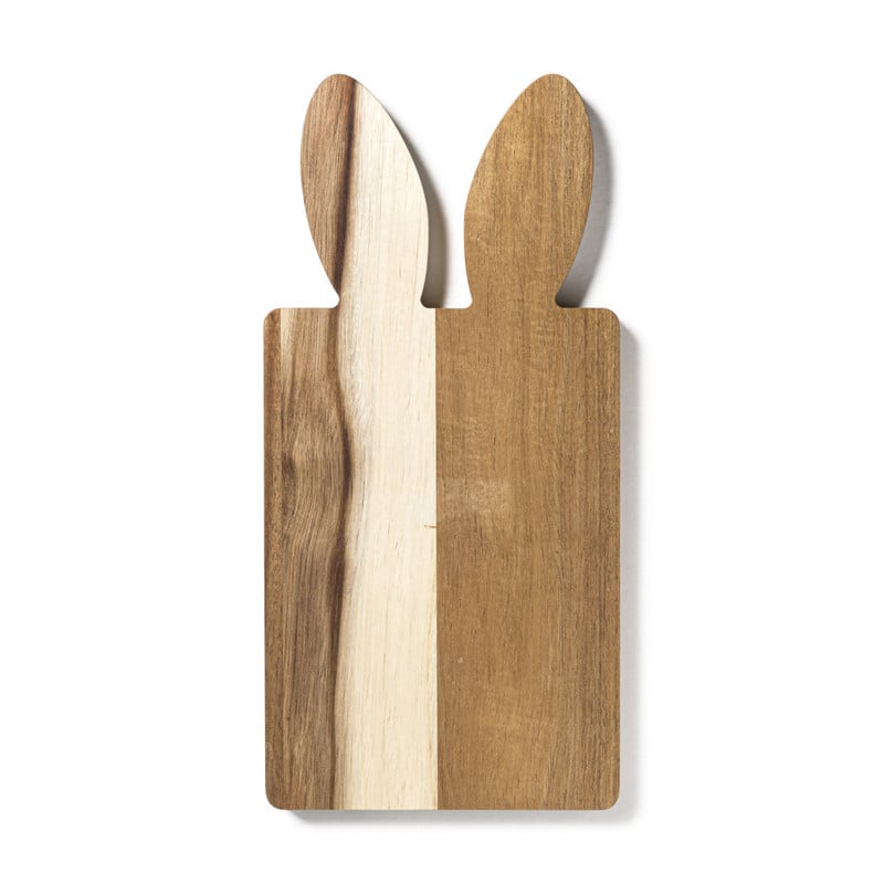 Borrelplank met oren - acacia hout - 35x17 cm 