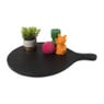 Borrelplank rond - zwart - 40x50x2 cm