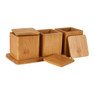 Voorraaddoosjes bamboe - 3 doosjes
