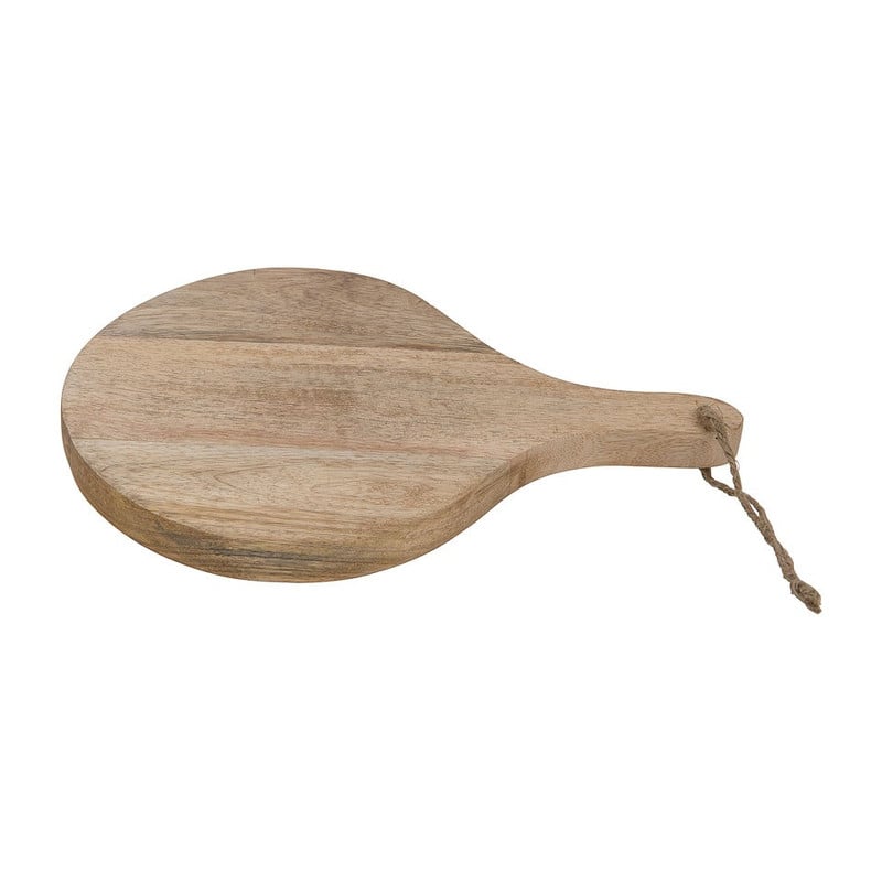 Snijplankje van mangohout - rond - 30x20 cm