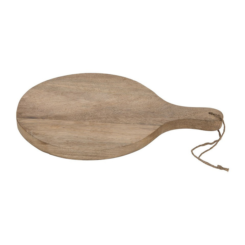 Snijplank van mangohout - rond - 39x29 cm 