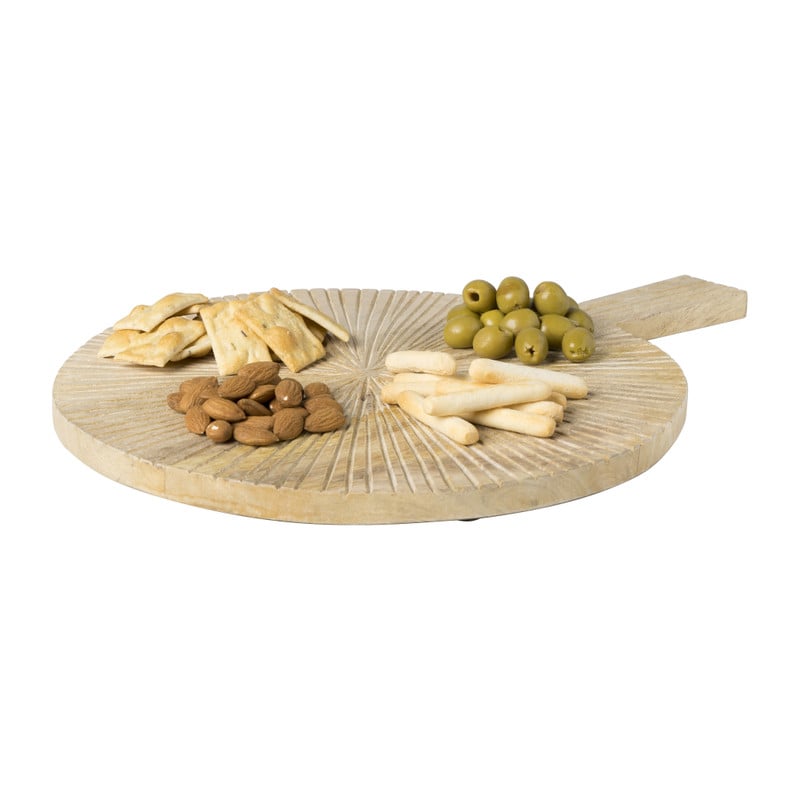 Borrelplank gestreept - rond - ø33 cm