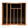 Bestekbak uitschuifbaar - bamboe - 36x25x6.5 cm