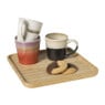 Bamboe tray vierkant - bruin - 1.8x24.5x24.5 cm
