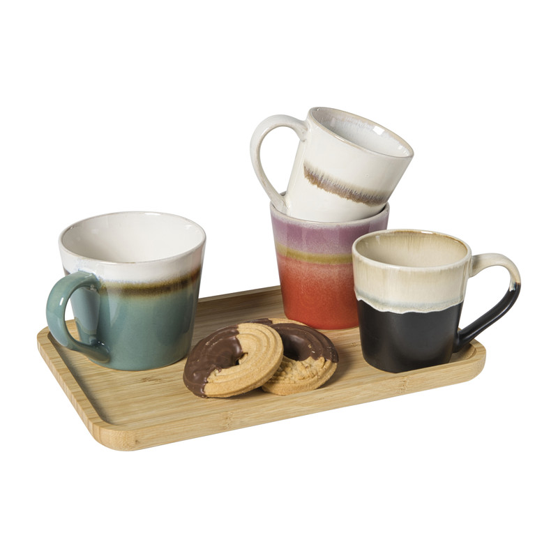 Bamboe tray klein - bruin - 1.8x28x18 cm
