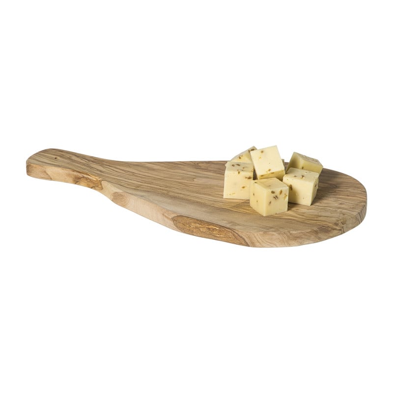 Borrelplank olijfhout klein - bruin - 28x13 cm