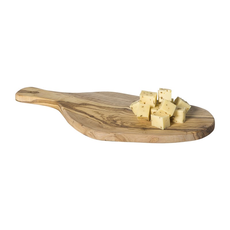 Borrelplank olijfhout groot - bruin - 41x17 cm