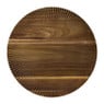 Borrelplank met streepjes - bruin - ø46x1.8 cm