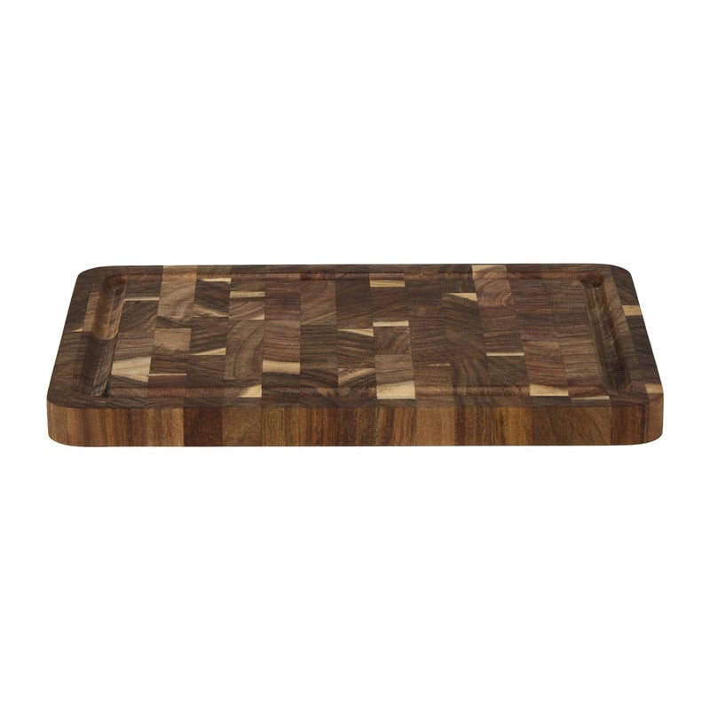 Snijplank acacia gevlamd - bruin - 22x30 cm