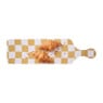 Serveerplank geblokt - bruin - 43x12 cm