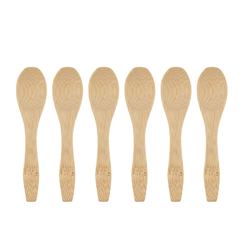 Lepels bamboe - 9 cm - set van 6
