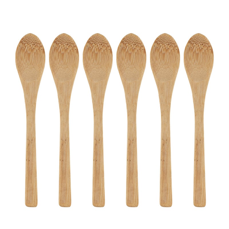 Lepels bamboe - 13.5 cm - set van 6