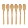 Lepels bamboe - 16 cm - set van 6