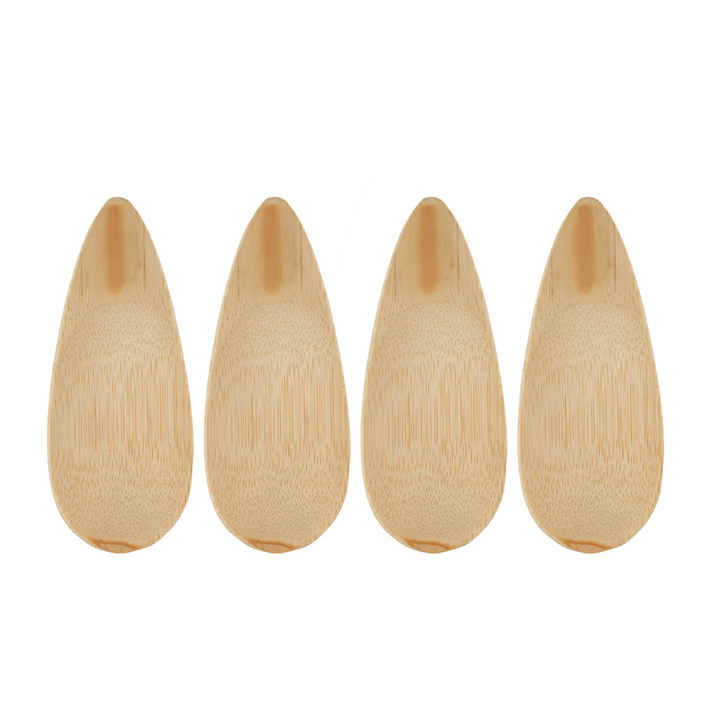 Lepels bamboe - 10 cm - set van 4