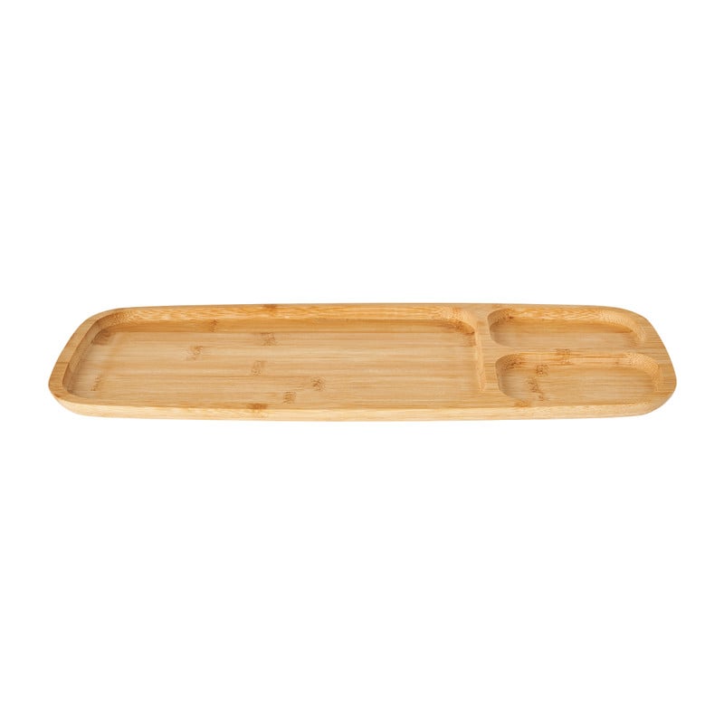 Tray bamboe - 3 vakken - 38x16 cm