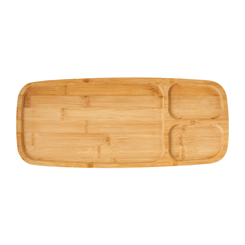 Tray bamboe - 3 vakken - 38x16 cm