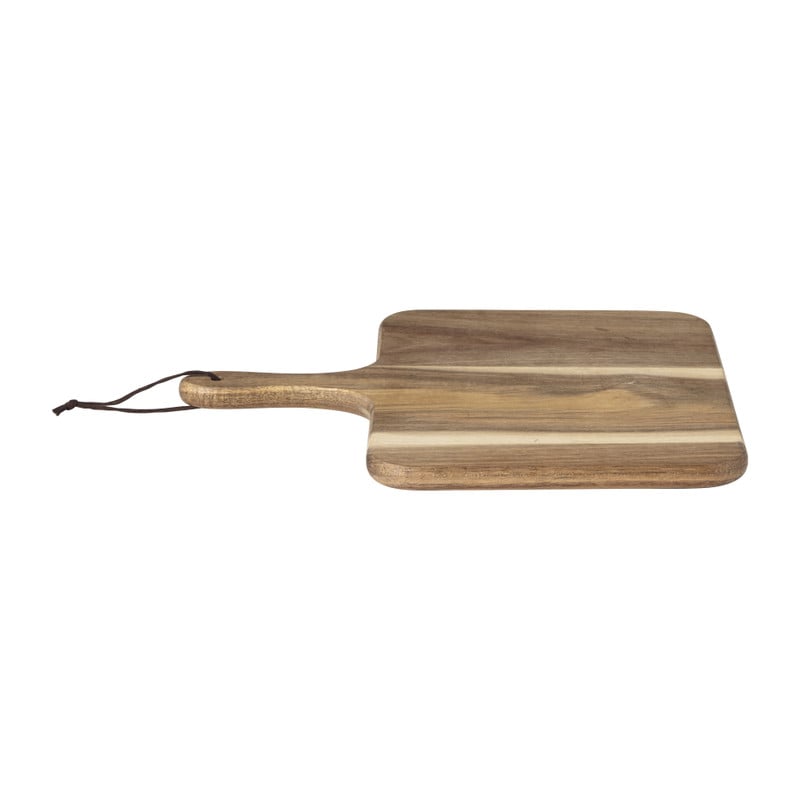 Borrelplank acacia met handvat - 34x29 cm