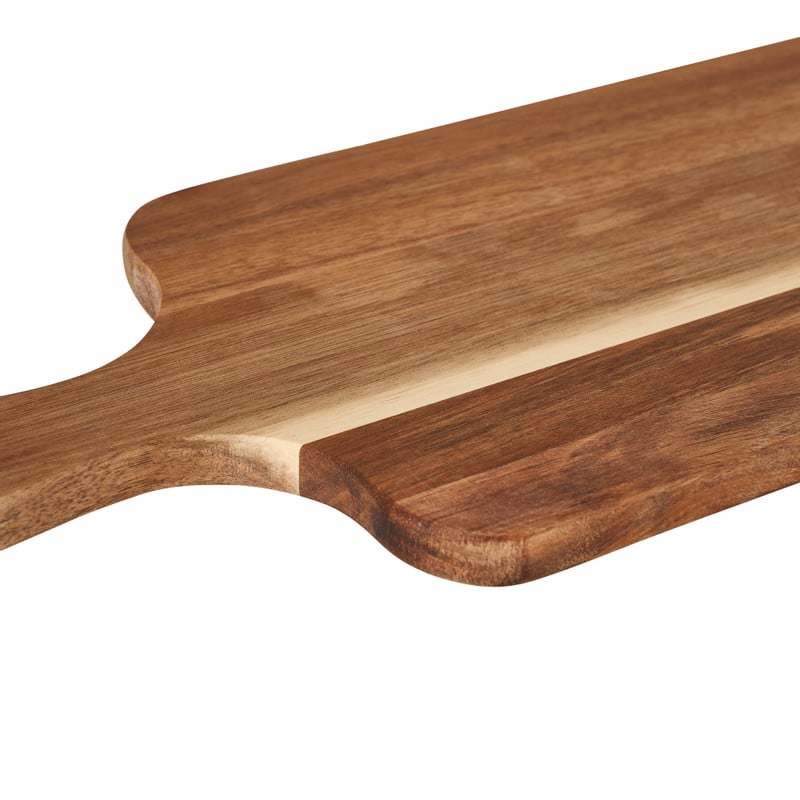Borrelplank acacia met handvat - 70x19x1.5 cm