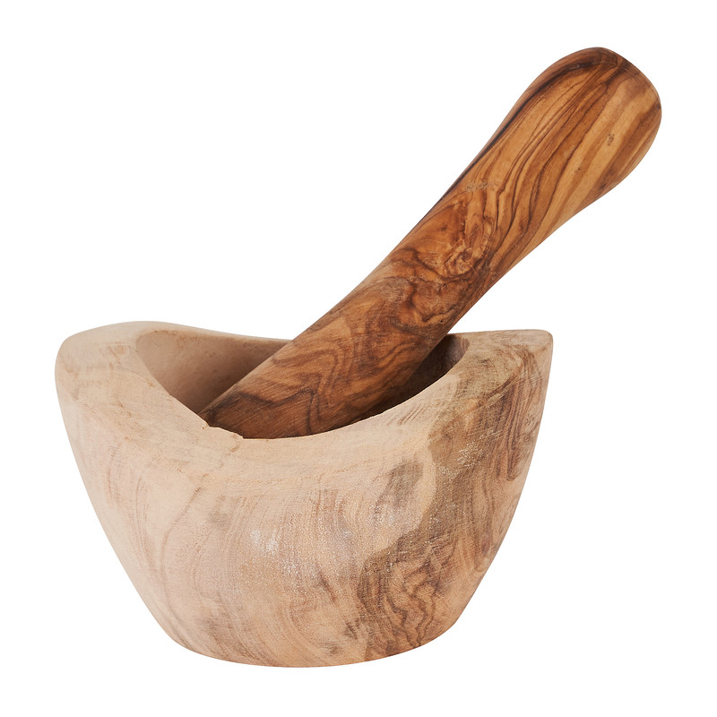 Vijzel olijfhout - ⌀12x7 cm