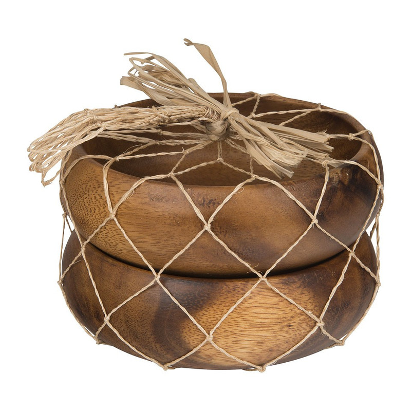 Acacia schaaltje - 14 cm - set van 2