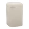 Blik retro vierkant - crème - 11,5x11,5x18 cm