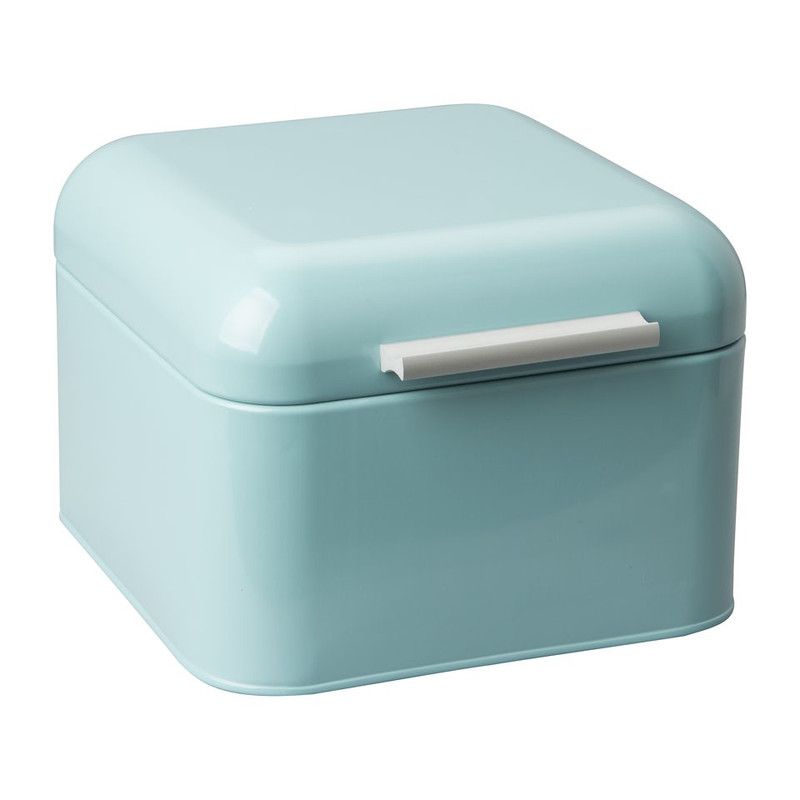 Bewaarblik retro - 20x20 cm - blauw