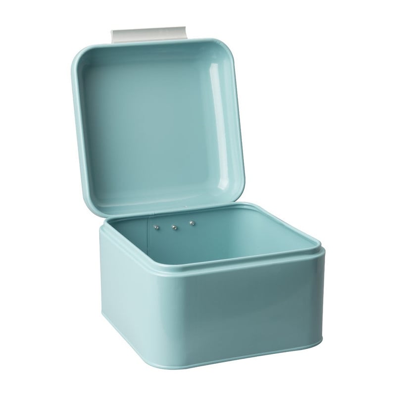 Bewaarblik retro - 20x20 cm - blauw
