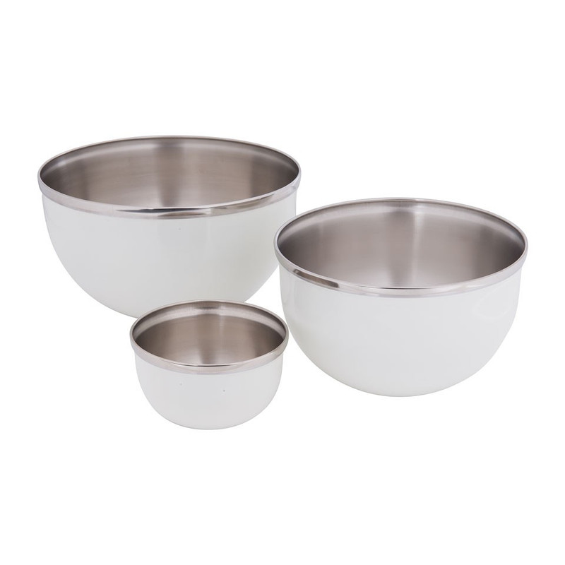 Schalen retro - crème - set van 3