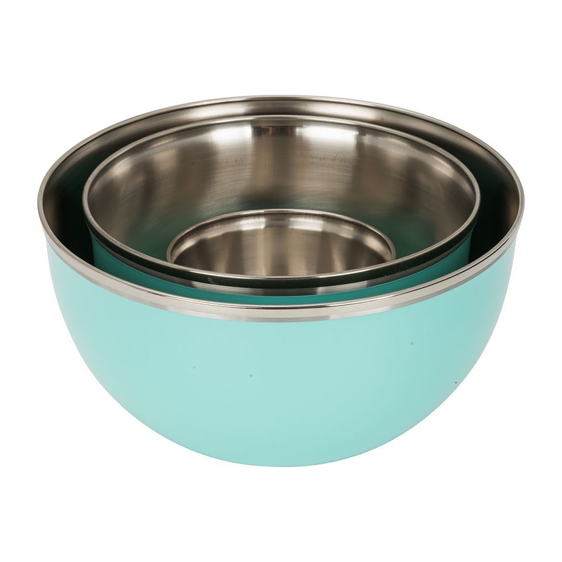 Schalen retro - groen - set van 3