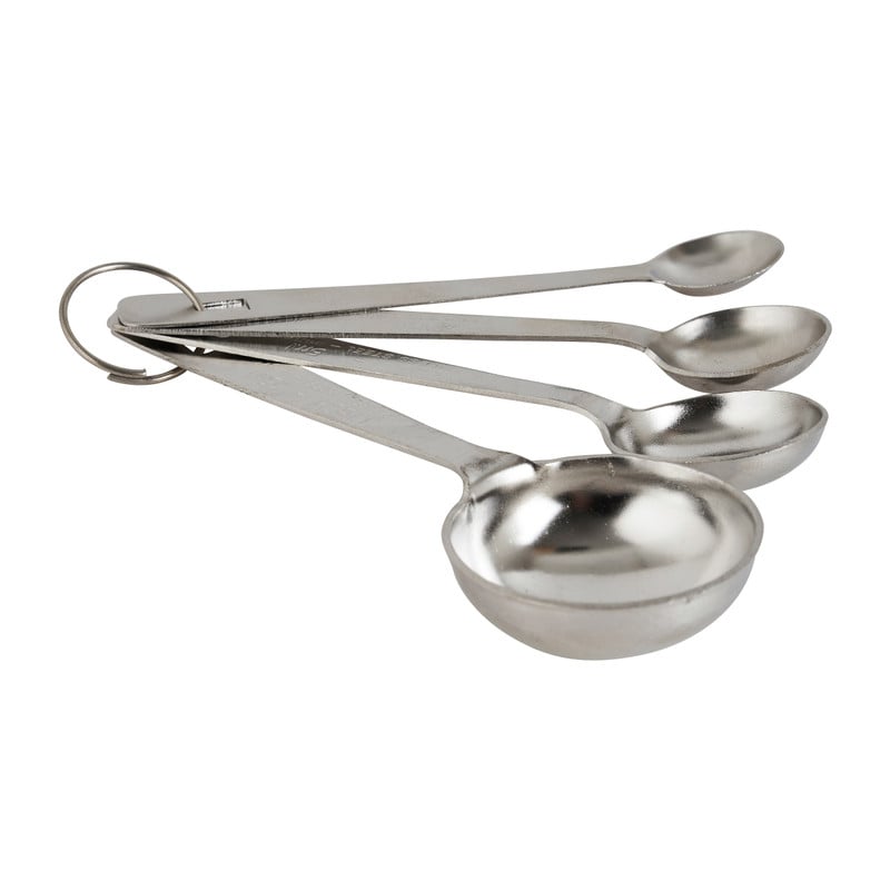 Maatlepels - metaal - set van 4