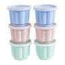 Puddingvormen - pastel - set van 6