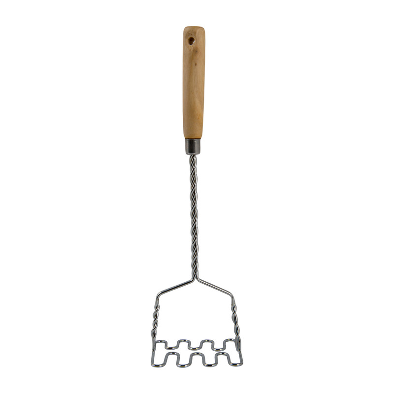 Aardappelstamper - 36 cm - zilverkleurig