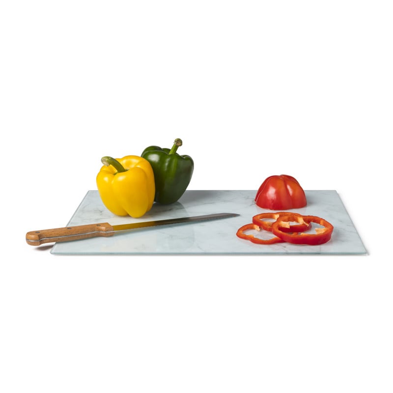 Snijplank marmeren look - wit - 30x42x0.04 cm