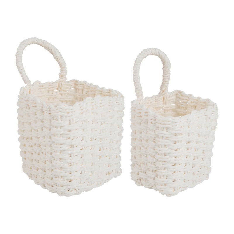 Keukenmandjes set - wit - 15x15x14,5 cm