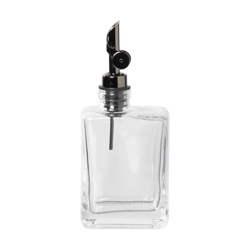 Olie- en azijnfles rechthoekig - glas - 19.5x8x5.5 cm - 290 ml