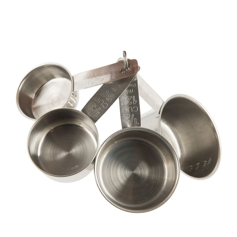 Maatbekertjes RVS - set van 4