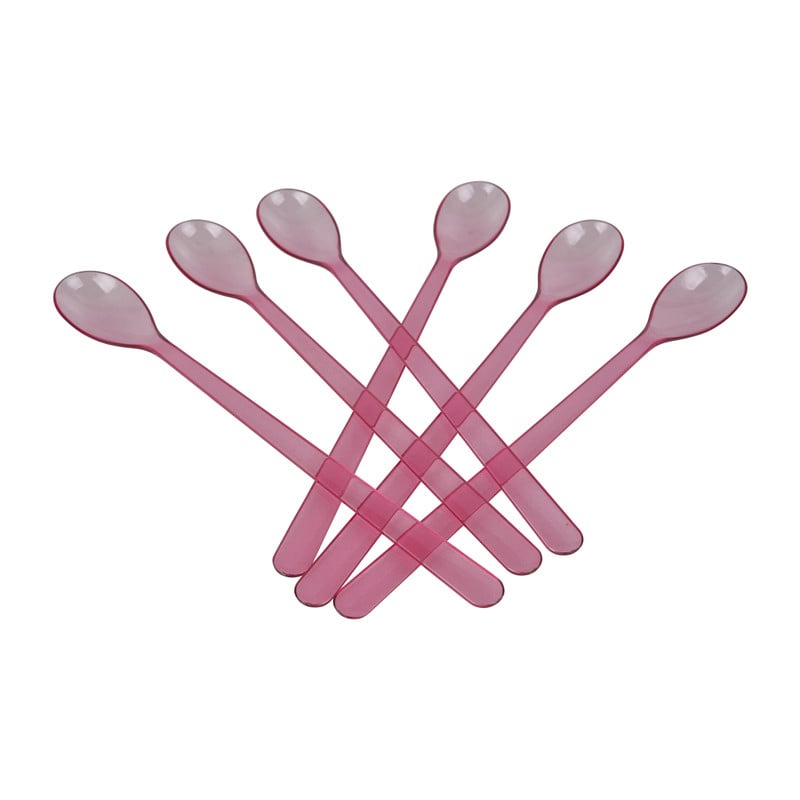 Ijslepeltjes - roze - 6 stuks