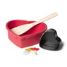 Houten spatel met hartjes design - 30 cm 