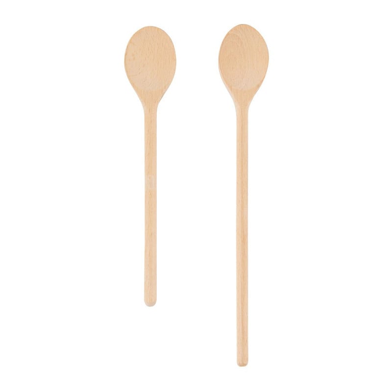 Pollepels ovaal - hout - set van 2