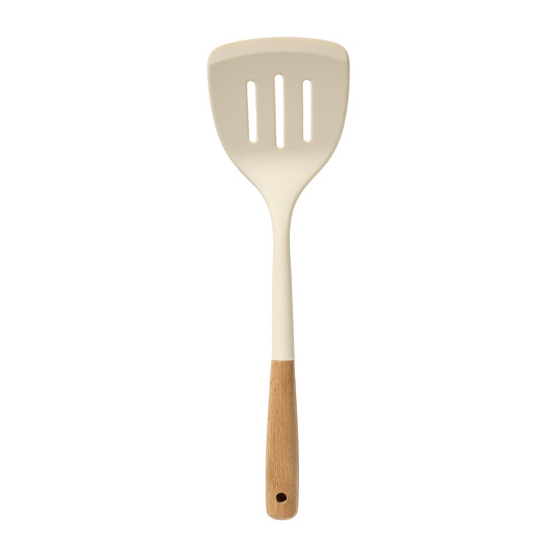 Spatel met gleuf - wit - 34 cm