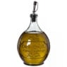 Olijfoliefles van gerecycled glas - transparant - 12.5x12.5x24 cm